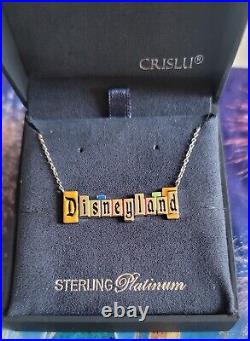 Disney Parks Crislu Disneyland Exclusive Marquee Necklace Brand New