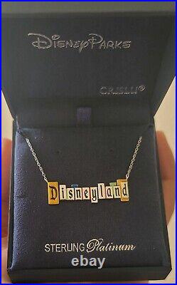 Disney Parks Crislu Disneyland Exclusive Marquee Necklace Brand New