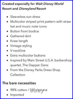 Disney Parks Dapper Dans Dress Shop Dress Adult Size 1X NWT