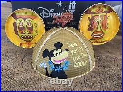 Disney Parks Designer Collection SHAG Enchanted Tiki Room Ear Hat NEW Club 33