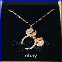 Disney Parks Disneyland Jewelry Minnie Mouse Rose Gold Ears Necklace Adjustable
