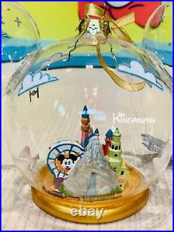 Disney Parks Disneyland Mickey Glass Sleeping Beauty Castle Fun Wheel Ornament