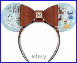 Disney Parks Dooney & Bourke Dogs Minnie Ears Leather Headband 2024 Brand New