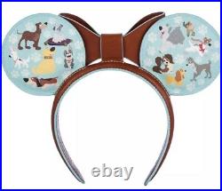 Disney Parks Dooney & Bourke Dogs Minnie Ears Leather Headband 2024 Brand New