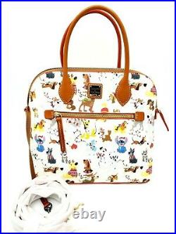 Disney Parks Dooney & Bourke Holiday Santa Tails Dogs Satchel Purse Bag New