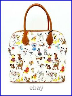 Disney Parks Dooney & Bourke Holiday Santa Tails Dogs Satchel Purse Bag New