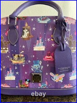Disney Parks Dooney & Bourke Joey Chou Purple Satchel Bag NWT