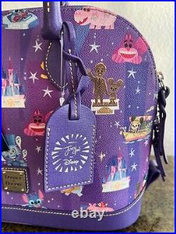 Disney Parks Dooney & Bourke Joey Chou Purple Satchel Bag NWT