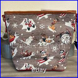 Disney Parks Dooney & Bourke Mickey & Friends Christmas Crossbody Bag NWT EXACT