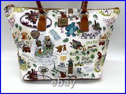 Disney Parks Dooney & and Bourke Pixar Maps Tote Purse Up Sulley Remy Buzz NWT
