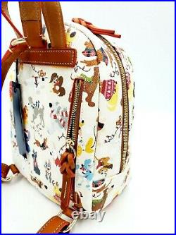 Disney Parks Dooney and Bourke Santa Tails Christmas Dogs Backpack New