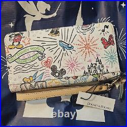 Disney Parks Dooney and Bourke Sketch Wallet Wristlet Mickey Minnie Mouse NWT