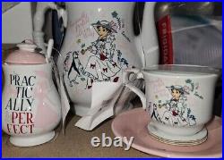 Disney Parks Epcot UK United Kingdom Mary Poppins Sugar Bowl Teapot Teacup Set