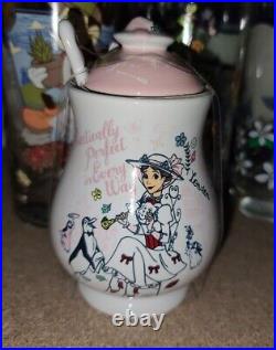 Disney Parks Epcot UK United Kingdom Mary Poppins Sugar Bowl Teapot Teacup Set