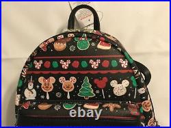 Disney Parks Excl Loungefly 2019 Christmas Mickey Snacks Food Mini Backpack NWT