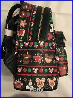 Disney Parks Excl Loungefly 2019 Christmas Mickey Snacks Food Mini Backpack NWT