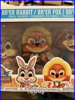 Disney Parks Exclusive Funko Pop Splash Mountain Brer Rabbit Fox Bear 3 Pack NIB