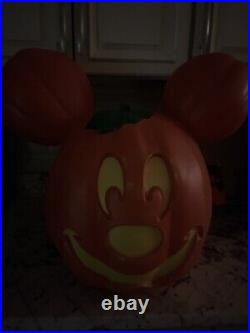 Disney Parks Halloween Mickey Mouse Light-Up Jack-o'-Lantern Pumpkin 22 NWT