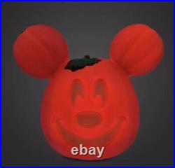 Disney Parks Halloween Mickey Mouse Light-Up Jack-o'-Lantern Pumpkin NIB 22