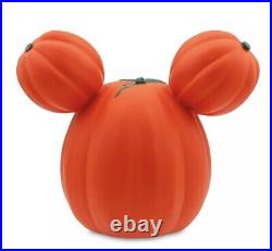 Disney Parks Halloween Mickey Mouse Light-Up Jack-o'-Lantern Pumpkin NIB 22