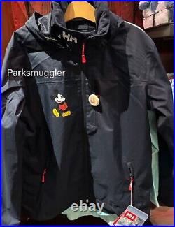 Disney Parks Helly Hansen Mickey Mickey Navy Hooded Jacket Adult 2XL XXL New