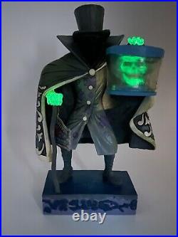 Disney Parks Jim Shore Haunted Mansion Hatbox Ghost Glow in Dark Figurine NIB