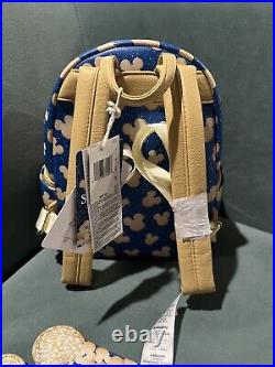 Disney Parks Loungefly Beignet All Day Mini Backpack And Headband Ears Combo New