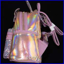 Disney Parks Loungefly EARidescent Pink Sequin Backpack NWT