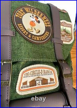 Disney Parks Loungefly Fort Wilderness Camping Canvas Backpack-NEW with Tags