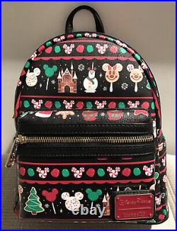 Disney Parks Loungefly Holiday Christmas Snacks Food Icons Backpack 2019 NWT