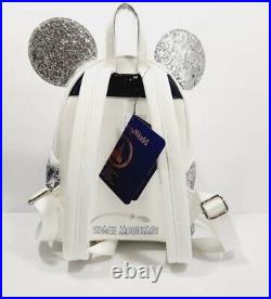 Disney Parks Loungefly Mickey Mouse Space Mountain Backpack And Ear Headband NWT