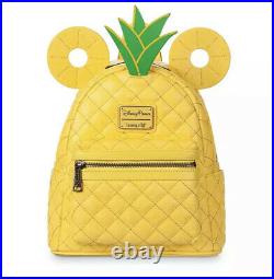 Disney Parks Loungefly Mickey Pineapple Dole Whip Mini Backpack NEW & SEALED