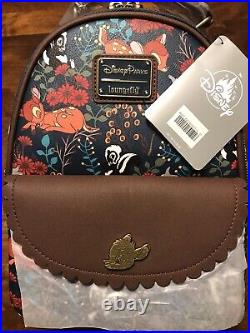 Disney Parks Loungefly Mini Backpack Bambi Thumper Flower NEW with tags