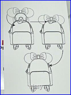 Disney Parks Loungefly Minnie Mouse Ears Headband Ear Holder Mini Backpack NWT