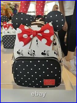 Disney Parks Loungefly Minnie Mouse Mini Backpack Bag NWT