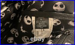 Disney Parks Loungefly Nightmare Before Christmas Canvas Mini Backpack NWT