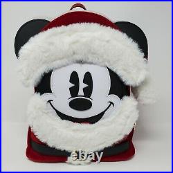 Disney Parks Loungefly Santa Mickey Mouse Mini Backpack 2019 Christmas