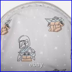 Disney Parks Loungefly Star Wars Grogu Glow-in-the-Dark Mini Backpack NEW