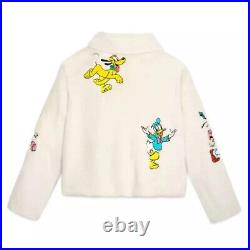 Disney Parks MICKEY and FRIENDS FAUX FUR Jacket 2X NEW IN PLASTIC FREE SHIPPING