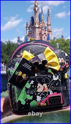 Disney Parks Main Street Electrical Parade Loungefly Backpack & Ears NWT