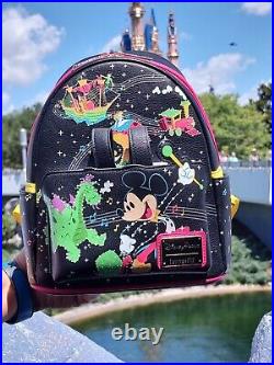 Disney Parks Main Street Electrical Parade Loungefly Backpack & Ears NWT