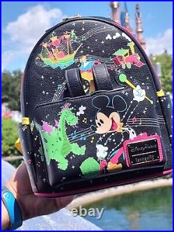 Disney Parks Main Street Electrical Parade Loungefly Backpack & Ears NWT