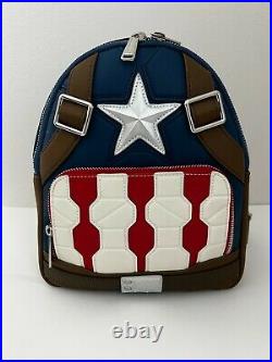 Disney Parks Marvel Captain America Loungefly Mini Backpack New