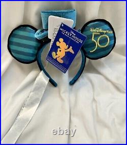 Disney Parks Mickey Main Attraction Haunted Mansion Loungefly & Ears NWT