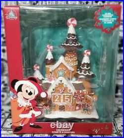 Disney Parks Mickey & Minnie Gingerbread House Castle Countdown Calendar NEW