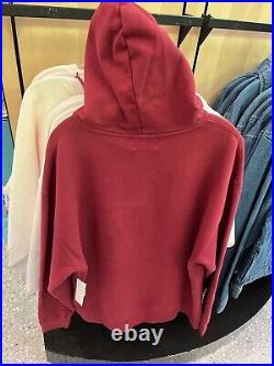 Disney Parks Mickey Mouse Genuine Mousewear Pullover Hoodie Cranberry Red L XL