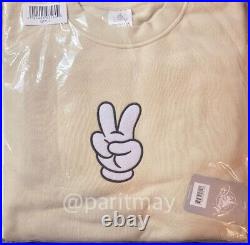 Disney Parks Mickey Mouse Peace Sign Pullover Sweatshirt for Adults NWT (XL)