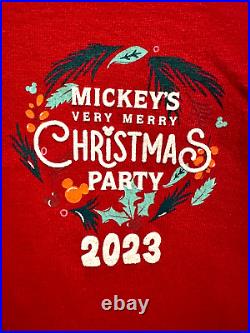 Disney Parks Mickey Very Merry Christmas Party Spirit Jersey L 2023 NWT MVMCP