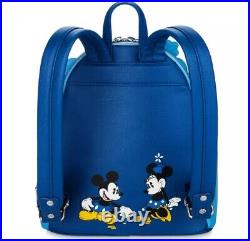 Disney Parks Mickey and Minnie Hanukkah Light-Up Loungefly Mini Backpack New