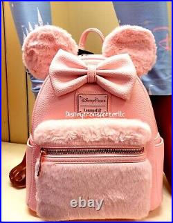 Disney Parks Minnie Mouse Loungefly Piglet Pink Ears & Backpack Brand New